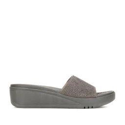 Bata Women's Grey Slides-picture-3