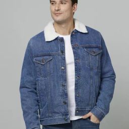 celio* Blue Regular Fit Denim Jacket-image-64