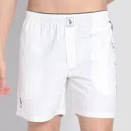 U.S. Polo Assn. White Cotton Regular Fit Striped Boxers-picture-28