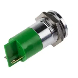 RS PRO Green Panel Mount Indicator 110V DC, Mounting Hole Size 22 mm, IP Rating IP67, Model No 8332908 image 3
