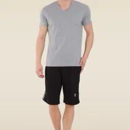 Jockey 9426 Black Super Combed Cotton Rich Shorts with Side Pocket-image-46