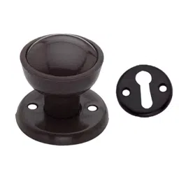 Screw Tight 2 Inch Plastic Glossy Finish Door Knob R081201BRW-image-44