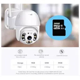 Zysk 2 MP WiFi Wireless CCTV Camera for Home Security System, 360° View Motion Detection, Auto Tracking, Two Way Audio, Day & Night Vision image 4