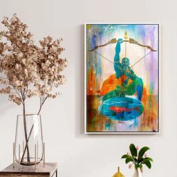 999Store Multicolor Canvas Parshuram Art Canvas Painting-30