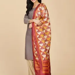 Fabindia Rust Printed Dupatta-image-71