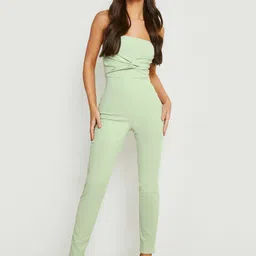 Boohoo Twisted Strapless Basic Jumpsuit-image-24