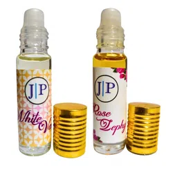 Jeval Set Of 2Rose Zephyr & White Vanilla Alcohol Free Roll On Attar -6 ml Each image 4