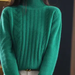 HERE&NOW Women High Neck Pullover Sweater-picture-1