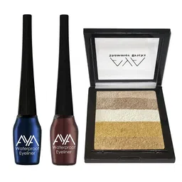 AYA Eyeliner & Shimmer Brick Highlighter Makeup Gift Set-image-71