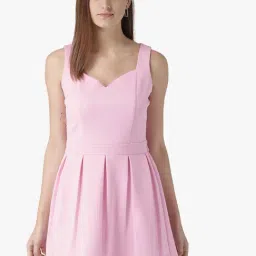 DODO & MOA Light Pink Fit & Flare Dress-image-51
