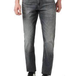 Calvin Klein Jeans Light Grey Cotton Regular Slim Fit Jeans-picture-24