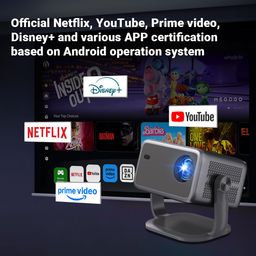 2024 BORSSO PIXEL PRO | Smart Projector 1080p Native 850 ANSI (2x Brighter), 4D Keystone, Zoom, 4K Projector for Home, HDMI Signal Support 4K - 2K HDR10, 2.4G & 5G WiFi & 5.0 BT, 3D Support | Upgraded image 4