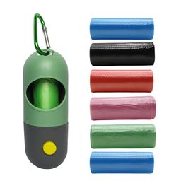 Amso Portable Diaper Disposable Bag Set with Led Flashlight ((1 Capsul with 7 Multi Color Garbage Roll)) image 1