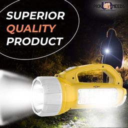 Pick Ur Needs Long Range Search Rechargeable Emergency Torch LED Light 100W + 24 SMD LED Side Lights image 5