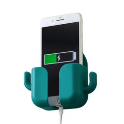theKiteco. Wall Mounted Mobile Stand Storage Case for Remote, Wall Mounted Mobile Stand/Multi Purpose Stand with Hole for Phone Charging - Green - Pack of 4 image 4