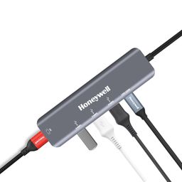 Honeywell New Launch 5-in-1 Type C Docking Station with 4K HDMI Port, 3xUSB 3.0 Port & Type C 3.0 PD 100W, for All Type C Devices- Windows/MacBook, On-The-Go Feature image 1