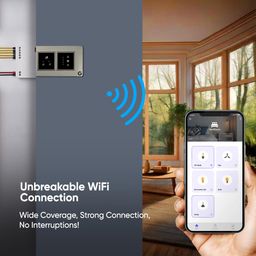 Phynart Sirius 5S Lite Smart Switch | Control Up to 5 Devices: 1 Fan, 1 Dimmable Light, 3 Regular Lights | Wi-Fi Enabled | Compatible with Alexa & Google Assistant | Remote Access | Easy Installation image 2