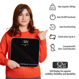 Perfecxa Digital Weighing Scale with LED Dispalay and Auto On/Off Functional, Weight Capacity 180 Kgs image 2