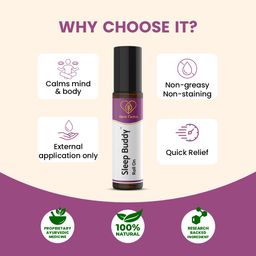Herb Tantra Sleep Buddy Insomnia Relief Roll On | Contains Chamomile, Valerian, Lavender Essential Oil | Stress Relief, Relaxing | 100% pure and natural | Easy To Use Roll On | 9 ml Pack of 1 image 3