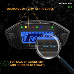 D'FENDER Pro P.P.F. Protector Compatible For Triumph Speed 400/Scrambler 400X Motorcycle Speedometer Display Screen Console Guard with 18 Months Warranty* image 4