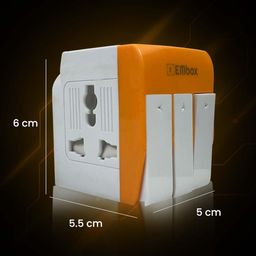 EMBOX 3 Pin Multi Plug Adapter with Individual Switch 3 Pin Plug Socket Safety Shutter Spike Buster Fuse Protected Adapter 3 Way Plug Extension for Home Office Travel-5A-250V image 5