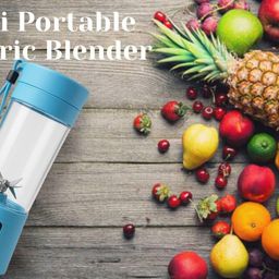 generic Portable Juicer Blender for Juices, Cold Coffee, Smoothies, Shakes Reachargeable 6 Blades Bottle Juicer, Easy to use for Home, Office, Gym, Travel with Double Charging point image 2