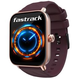 Fastrack Limitless Glide Smart Watch, Advanced UltraVU HD Display, SingleSync BT Calling, Advance Chipset, 85+ Sports Modes & Smartwatch Faces, AI Voice Assistant, 24*7 Health Suite, IP67 (Wine Red) image 1