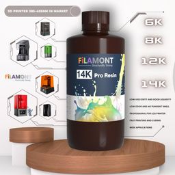 protomont technologies Filamont 14K Pro Resin Precision Perfected, Beyond 10K & 12K Limits, UV-Curing Resin with High Precision and Quick Curing & Excellent Fluidity for LCD 3D Printing (Orange Red) image 5