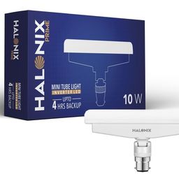 Halonix 10W Rechargeable Emergency B22D Led Light T Shape Bulb | Color-Cool Day White | Pack Of 1 | Inverter Led Bulb. image 1