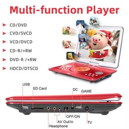 HotHat 16.9 inch Portable DVD Player with 6 Hours 5000mAh Rechargeable Battery, Portable Car DVD Player with 14.1" Large Rotating Screen, image 4
