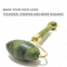 jm seller Facial Massager Jade Roller & Gua Sha Tool Reduces Wrinkles Fine Lines and Dark Circle. image 2