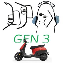 KSHEERI GEN 3 OLA S1X, S1X PLUS CRASH GUARD WITH FOLDABLE FOOTREST AND FRAME SLIDER LAGGUARD FRONT AND REAR CRASH GUARD SUITABLE FOR GENERATION 3 OLA S1X, S1X PLUS ELECTRIC SCOOTER (SET OF 1) image 2