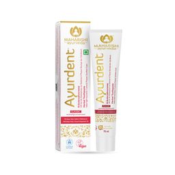 Maharishi Ayurveda Ayurdent Classic Toothpaste | Unique Saliva Balancing Formula | For Toothache, Bleeding Gums, Sensitivity, Cavities, Plaque & Bad breath | Non Foaming, No SLS & Fluoride | Pack of 1 image 1