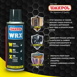 Waxpol WRX Multiuse 420 ml Multipurpose Spray, Lubricant, Rust Remover, Cleans Bike Chains, Squeak Noise Remover, Stain Remover, and Cleaning Agent (360 Multipurpose spray) image 2