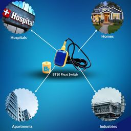 Blackt Electrotech: 230 Volts Float Switch Sensor for Water Level Controller with 3 Meter Wire: Select NO/NC image 5