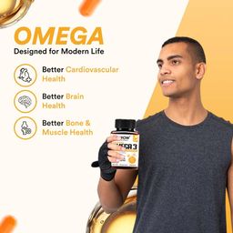 WOW Life Science Advanced Omega 3 Capsule for Men and Women with 100% RDA Vitamin D, Ashwagandha, Magnesium, Vitamin B6 & B12 |For Muscle, Joints, Heart & Cognitive Support -2600mg (550mg EPA:350mg DHA) – 60 Capsules image 2