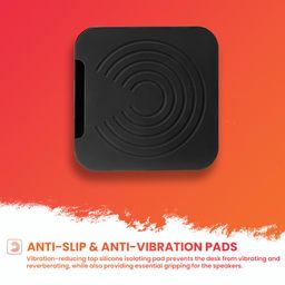 Audio Array AA-21 Desktop Mount Speaker Stands | 15KG Capacity | Height, Tilt & Rotation Adjustable | Smart Cable Management | for Sound Editing, Gaming, Music Production | Black (Set of 2) image 3