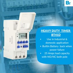 Blackt Electrotech (BT41D) : 250VAC Digital LCD Display Programmable Control Counter/Time Timer Relay Switch: DIN Rail Type (Warranty 6 Months) image 3