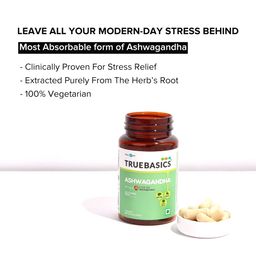 TrueBasics Ashwagandha, 600mg of KSM 66 Ashwagandha (60 Capsules) | With Clinically Researched Ingredients | Energy and Immunity Booster image 5