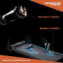 Hercules Fitness TXM10 Motorized Treadmill for Home use | Manual Incline |Bluetooth Speaker |Foldable Structure for Home Gym Cardio Machine image 4