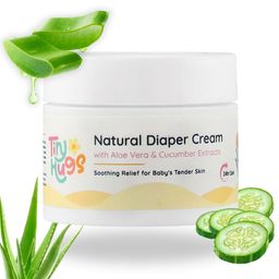 TinyHugs Diaper Rash Cream for Babies with Natural Aloe Vera & Cucumber Extracts | Soothing Relief for Tender Skin | 50g image 1