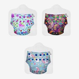 Superbottoms NEW UNO Freesize Cloth Diaper Set of 3| Cloth diaper for babies 3M to 3Y | Washable & Reusable cloth diaper | Comes with cloth diaper insert | 3 Outer Shell & 3 Pads image 1