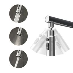 WaterScience Tap Extension for Kitchen Sink | 3 Flow Modes | Flexible Faucet Extender for Taps | Aerators for Water Tap | Upto 80% Water Saving - Compact image 1