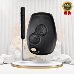 keycept Keycept™ Premium 2 Button Remote Key Shell for Renault Duster, Logan, Lodgy, Kwid, Nissan Terrano, Mahindra Verito - Durable Key housing/Body/case Replacement with Button image 2
