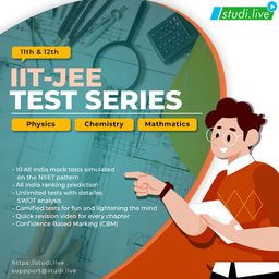 STUDI.LIVE JEE Main & Advanced-2023 Online Test Series (Unlimited Practice and Tests) as per NTA Pattern & NCERT Syllabus (Email Delivery in 2 Hours - No CD) IIT-JEE TEST SERIES image 1