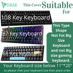 edrak EDRAK® TRANSPRENTKeyboard Dust Productive Bag Case Sleeve Pouch for UniversalKeyboard Logitech/Razer/Das/Havit/Apple Magic Keyboard Protector, Wireless/Wire Computer/Cover image 3