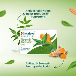 Himalaya Herbals Neem and Turmeric Soap, 125gm (Pack of 4) with Value Pack Save Rs.20 image 4