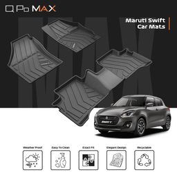 Q Po Swift (MAX) Feb18-Till Date TPE Car Floor Mat |Anti Slip All Weather Mats for Swift (Black) image 5
