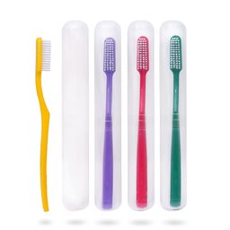 Dr. Flex Medium Toothbrush with Dupont Filaments in Anti-Bacterial Container for Adults-Pack of 4, Oral Hygiene Care, Manual Tooth Brush with Cap, Cover for Travel and Home, Multicolour, Made in India image 1