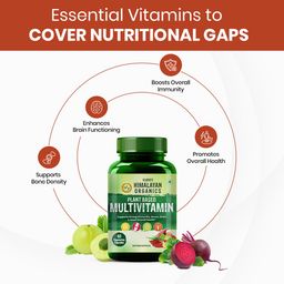 Vlado's Himalayan Organics Plant Based Multivitamin 60+ Ingredients With Vitamin B1, B2, B3, B5, B6, B7, B9, B12, A, C, D3, E, K2, Calcium, Iron , Zinc I Wholefood | Stamina & Energy I Healthy Bones & Joints I Multivitamin for Men & Women - 60 Veg Capsules image 5